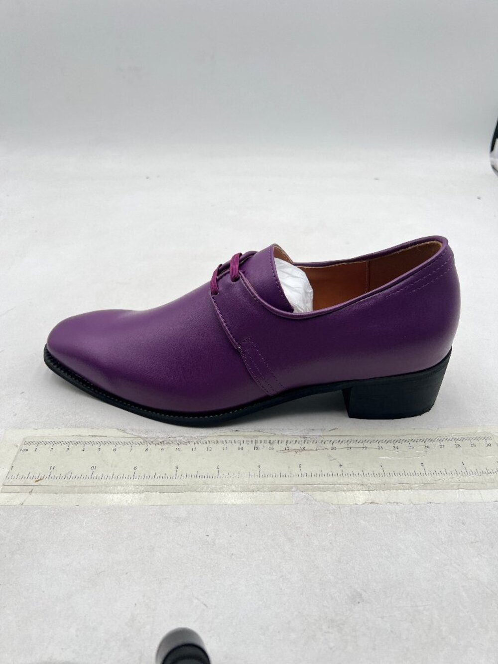Purple Men's Lace Up Formal Modern Oxford Dress Shoes Wing Tips Square Toe Shoes